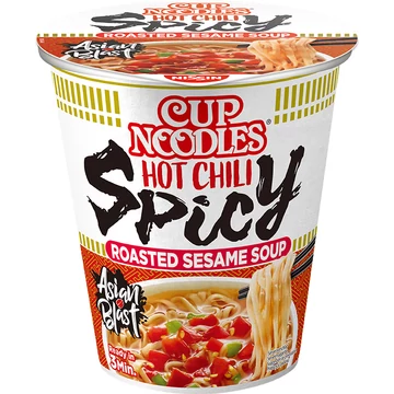 Nissin csésze tészta csípős chilis csípős pörkölt szezámleves 66g