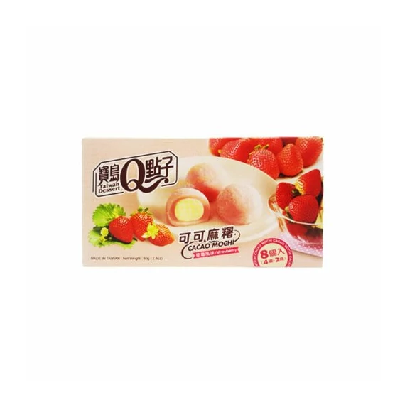 TaiWan Q márkájú eper ízű Mico Mochi 80g